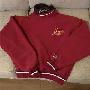 Vintage FSU Seminoles built-in turtle neck sweater